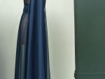 Robe longue Tricosa,  bleu nuit.