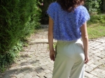 Pantalon cuir blanc.