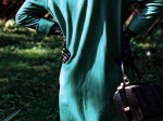 Robe turquoise vintage.