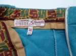 Pantalon vintage flare, bleu turquoise.