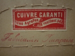 Carte à agrafes, bleu.