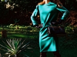 Robe turquoise vintage.